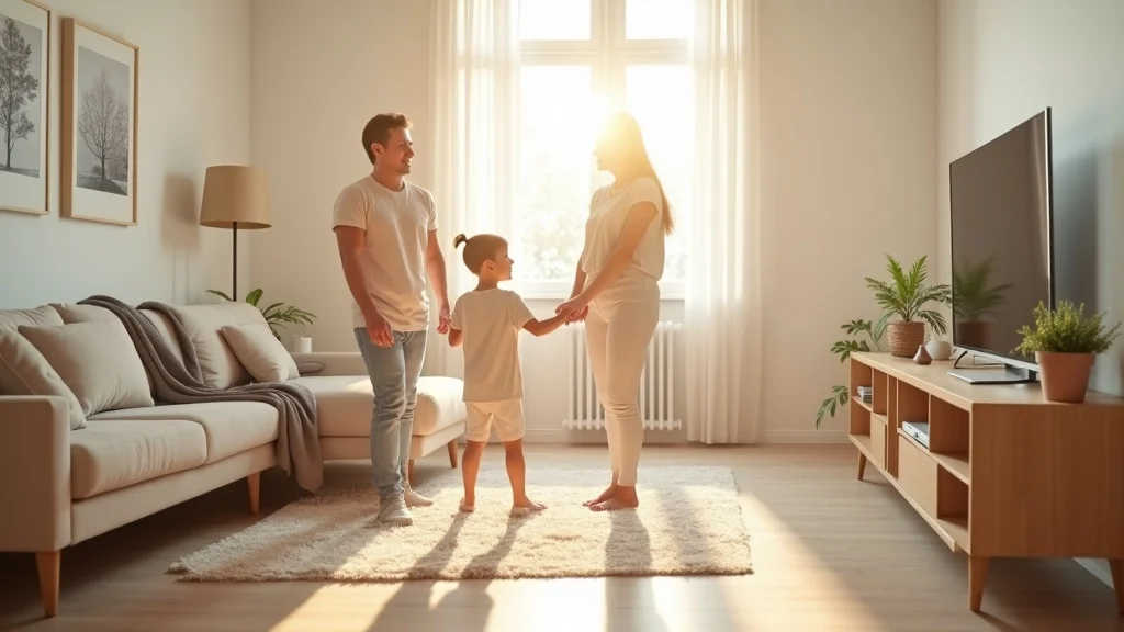 Move in & move out cleaning results - Bright, tidy living room after professional cleaning